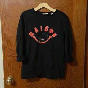Maison scotch embroidered sweat shirt